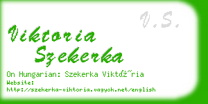 viktoria szekerka business card